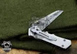 Atlas Titanium Pocket - Damascus Folding Pocket Knife, 7″ Overall