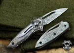 Megatron - Damascus Folding Pocket Knife, 3″ Blade