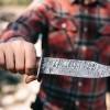 BMK-1001-LQ Ka-bar 12″ Long 7″Blade ” 13.5oz Damascus Steel Fixed Blade Hunting Bowie Survival Handmade Knife Black Mamba Hand Made World Class Knives Limited Luxury Edition - Image 3