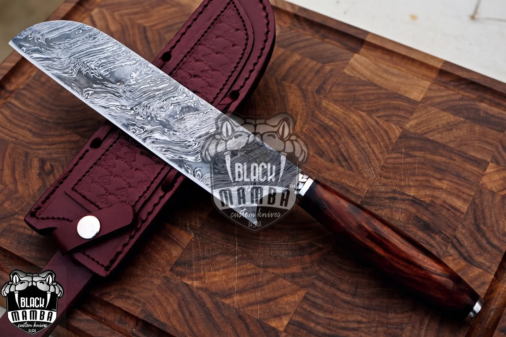 Brown Trout – Damascus Chef Knife, 13.5″ Overall - view 6