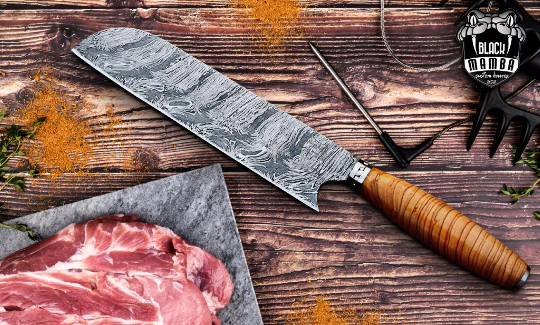 Yellowfin Chef - Damascus Chef Knife, 13″ Overall