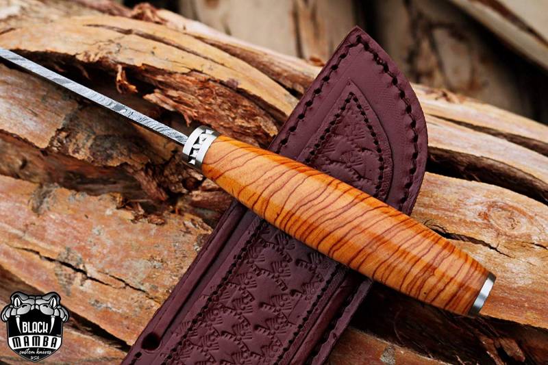 BMK-113-OL Yellowfin Chef Knife 13″ Long 8 “Blade ” 10 oz Razor Sharp Hand Made Damascus Chef Knives Kitchen Knives Black Mamba Hand Made World Class Knives - Image 8