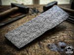 Damascus Mosaic pattern Billet bar 5 mm thick 12 inches long 1.5 inches wide Black Mamba billets