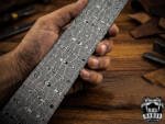 Bmk1212-bl Damascus Mosiac-2 pattren Billet bar 5 mm thick 12 inches long 1.5 inches wide Black Mamba billets