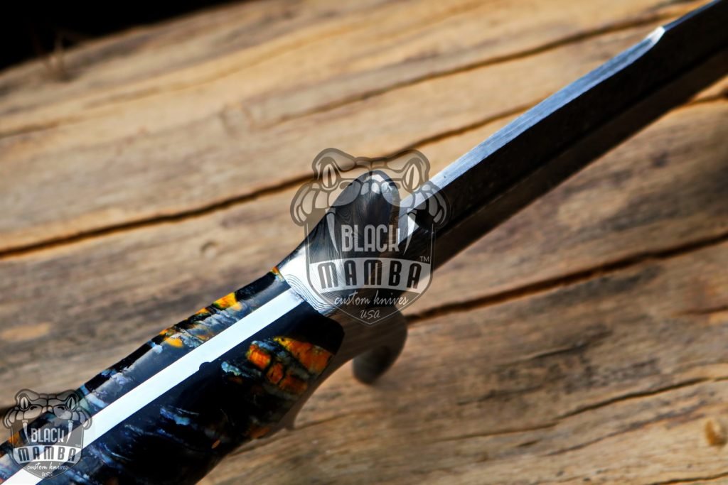 BMK-1005-LQ-MH RED DRAGON SLAYER Knife 17.5″ Long 11″Blade ” 22.9 oz Damascus Fixed Blade Hunting  Bowie Knife WITH Mammoth handle Black mamba Hand Made World Class knives USA made - Image 10