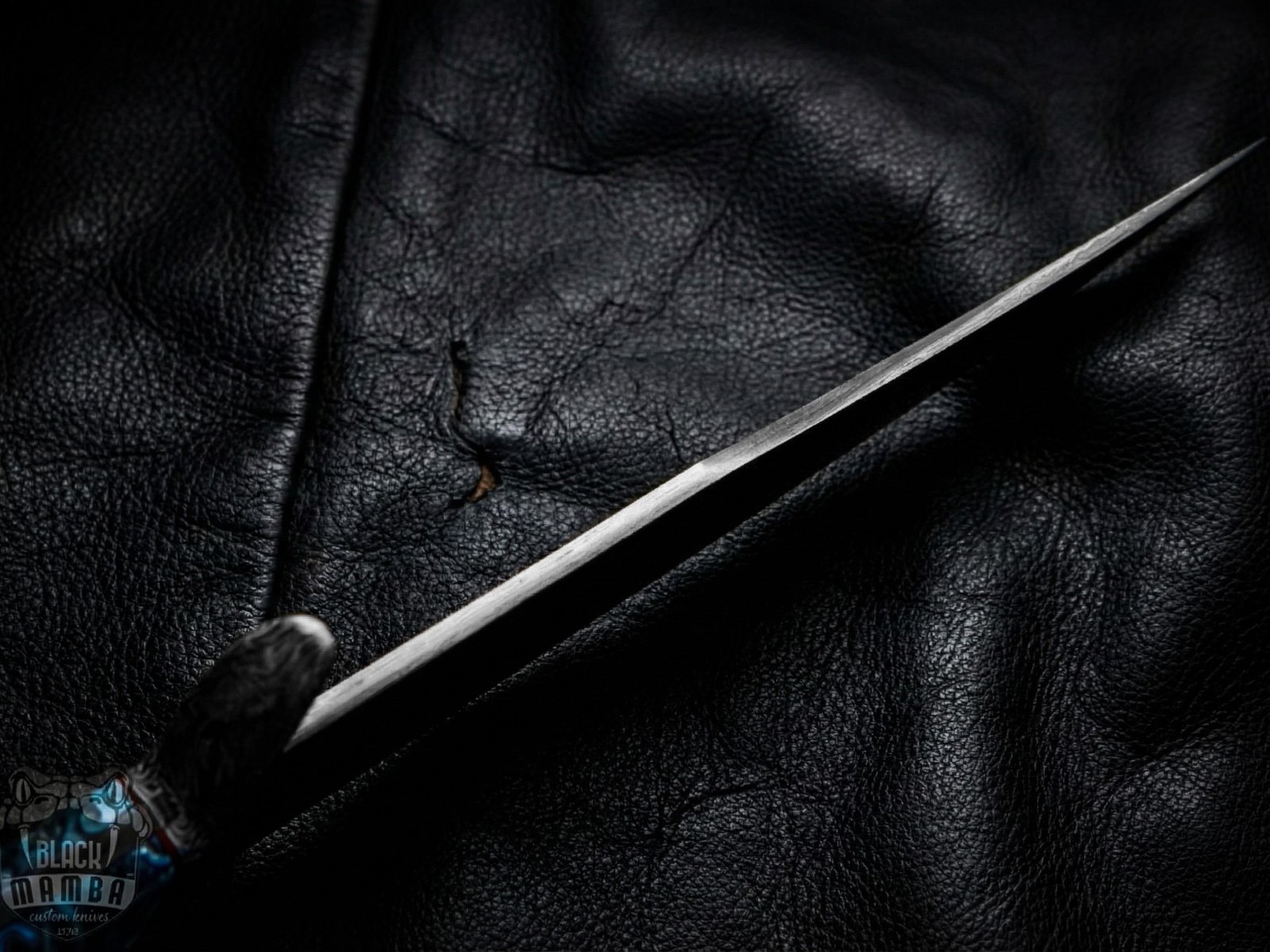 BMK-1006-LQ-MH Azure Dragon Damascus Bowie Knife | 16” USA Made Fixed Blade Hunting Knife | 15000 Year Old Mammoth Handle Custom Collector Gift - Image 5