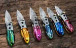 Classic Tsetse Fly - Damascus Neck Knife, 3″ Overall