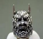 Akuma handmade Damascus steel mens ring