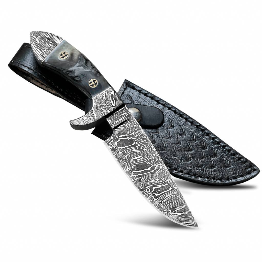 Bmk-169 Silver Boa Snake 9 Inches Long 4.7 Inches Blade 9.8 Ounce Damascus Steel Fixed Blade Hunting Knife Damascus Hand Made World Class Black Mamba Knives USA Made - Image 13