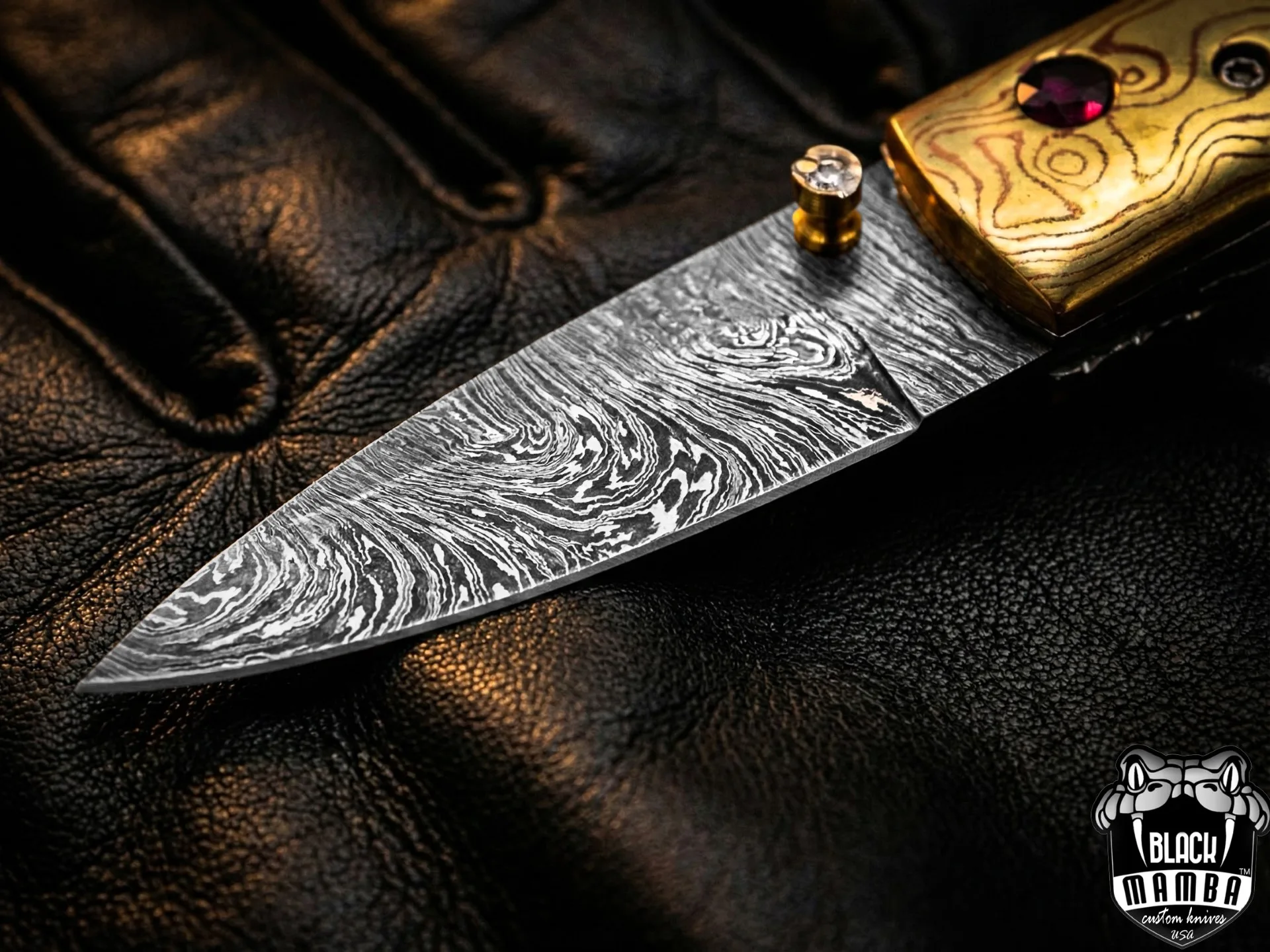 Ares - Damascus Folding Pocket Knife - view 6