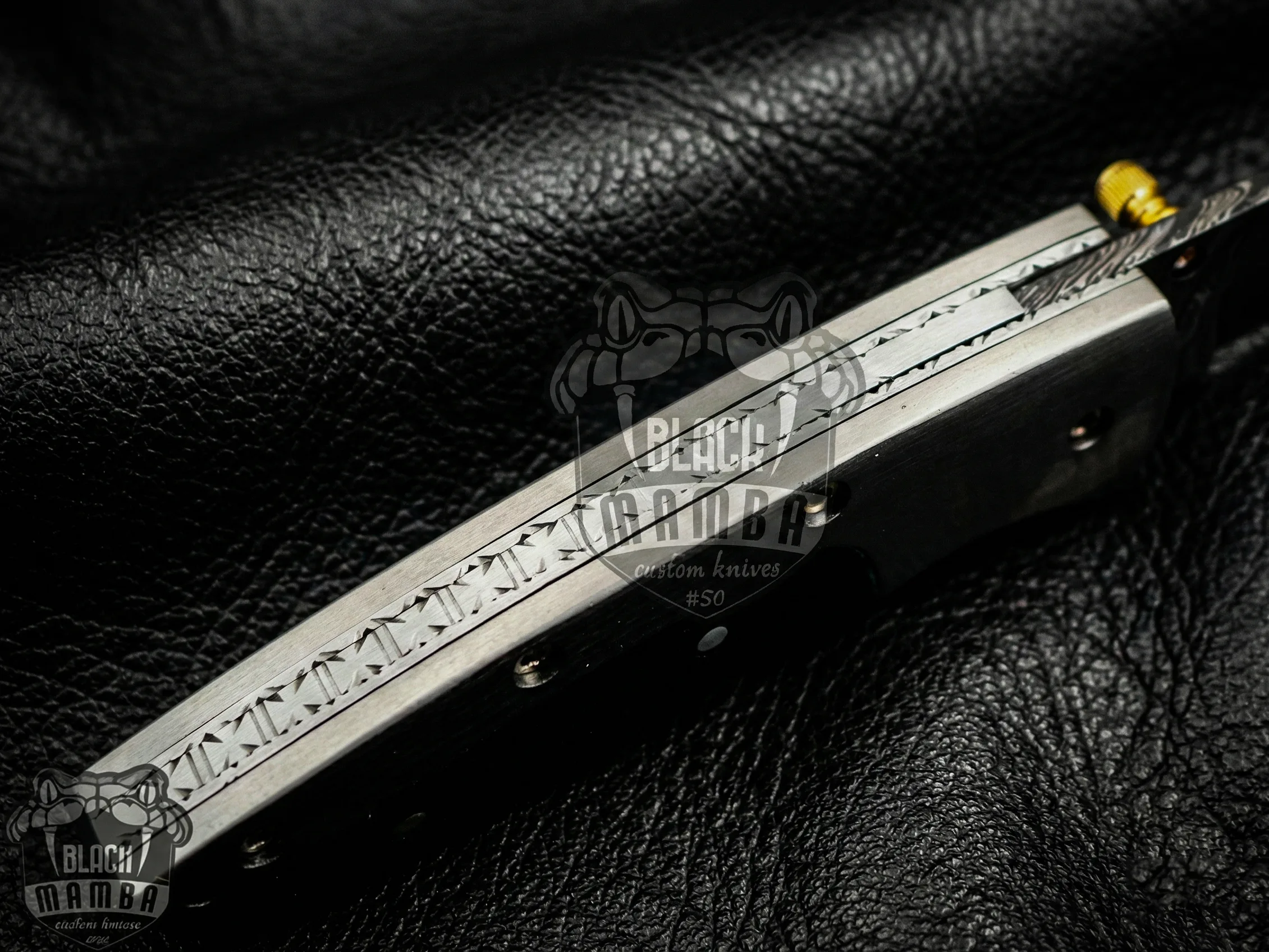 Ananke - Damascus Folding Pocket Knife - view 5