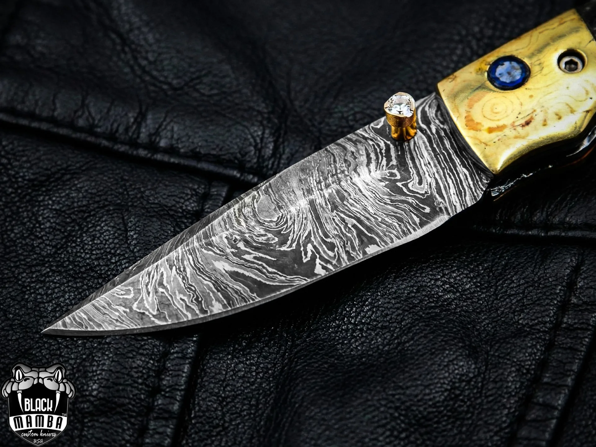 Hestia - Damascus Folding Pocket Knife, 7.5″ Overall - view 4