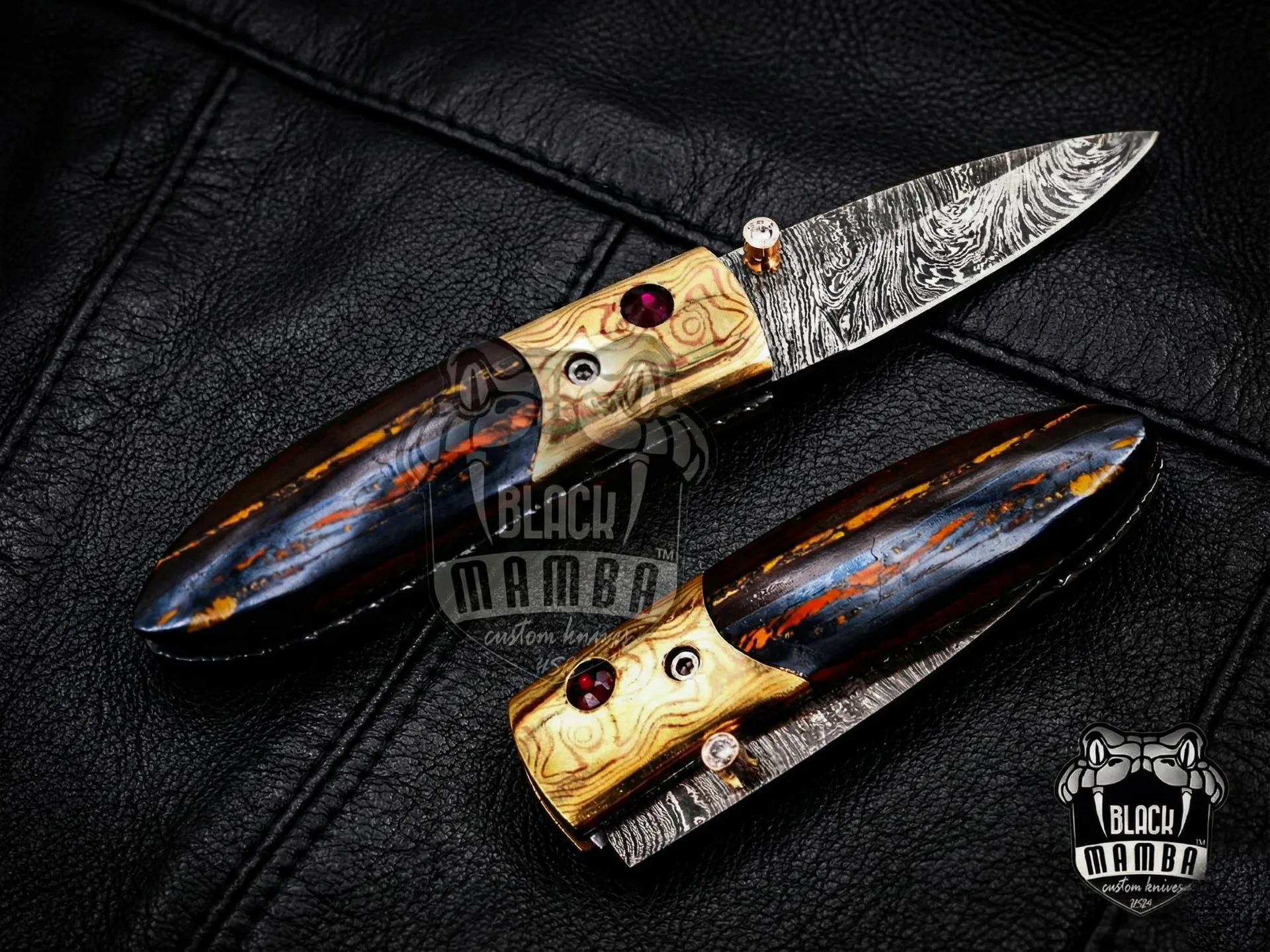 Ares - Damascus Folding Pocket Knife - view 8
