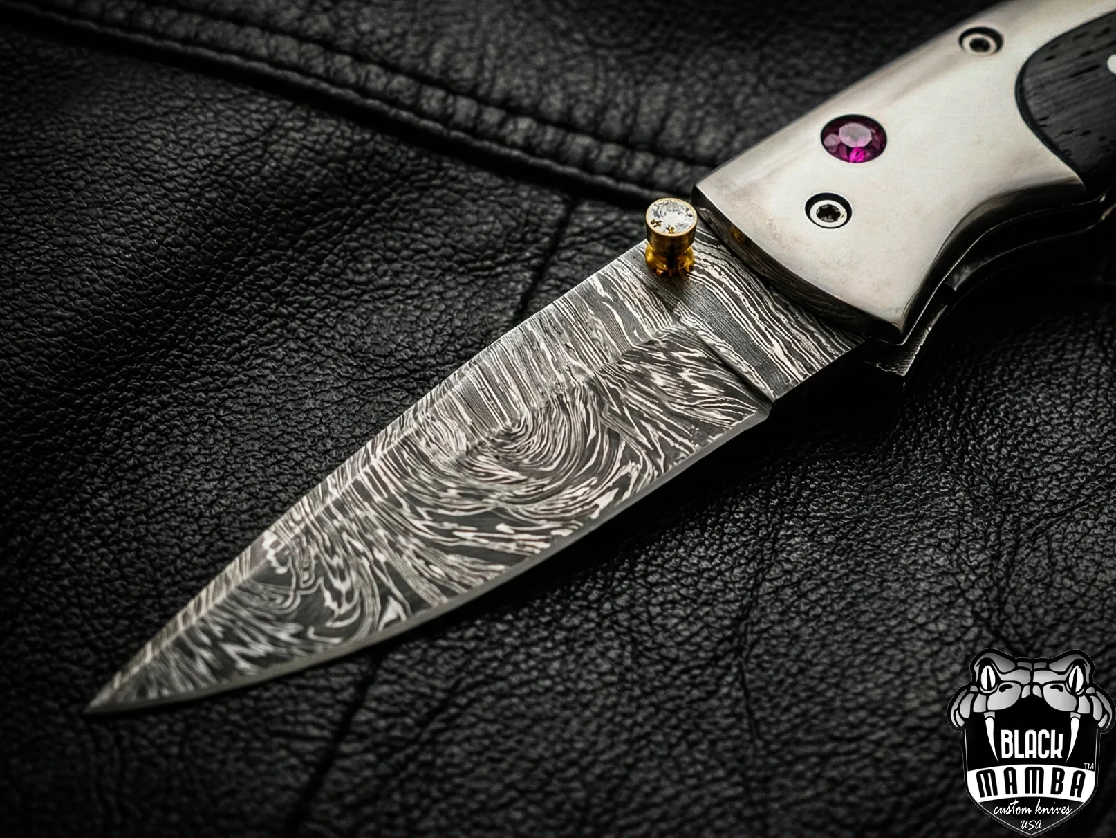 Ananke - Damascus Folding Pocket Knife - view 6