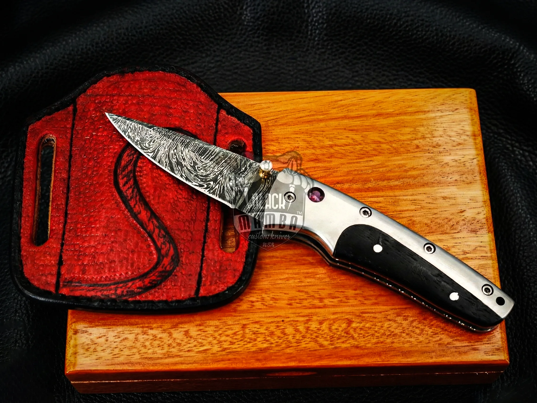 Ananke - Damascus Folding Pocket Knife