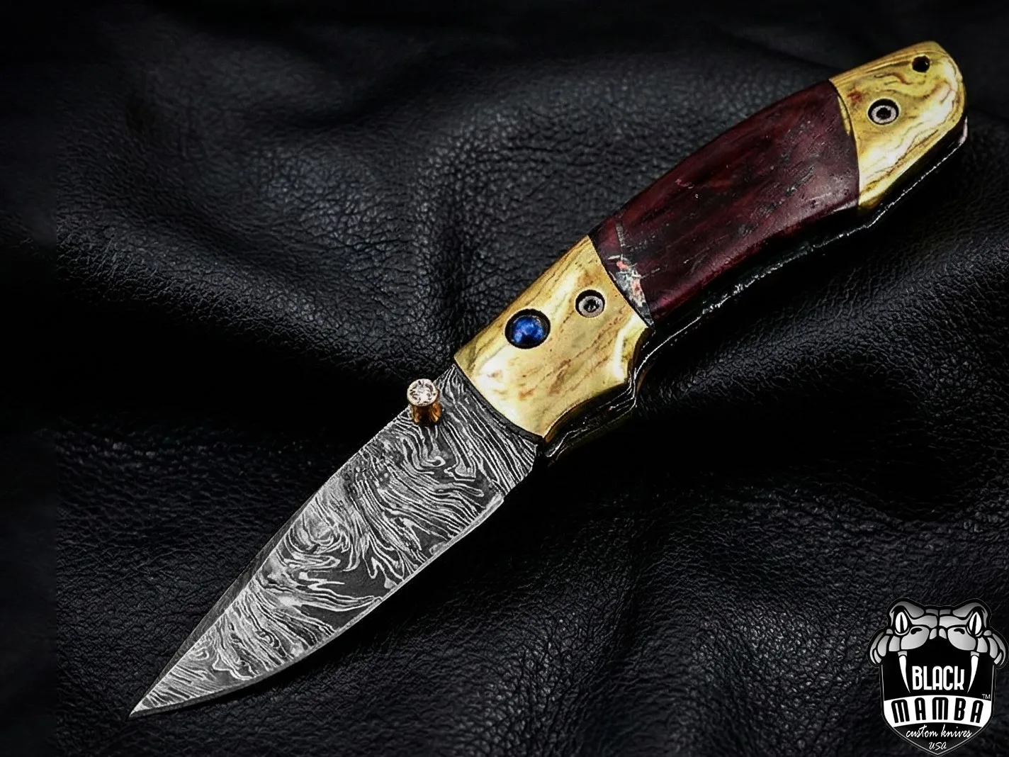 Hestia - Damascus Folding Pocket Knife, 7.5″ Overall - view 6