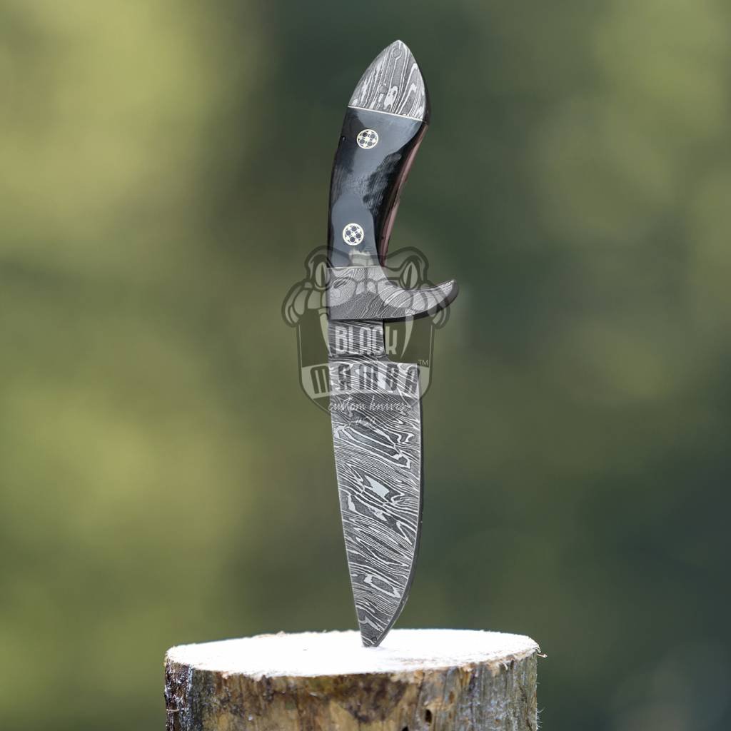 Bmk-169 Silver Boa Snake 9 Inches Long 4.7 Inches Blade 9.8 Ounce Damascus Steel Fixed Blade Hunting Knife Damascus Hand Made World Class Black Mamba Knives USA Made - Image 2