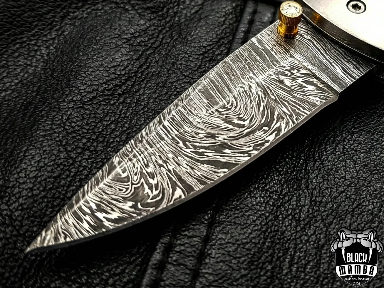 Ananke - Damascus Folding Pocket Knife - view 7