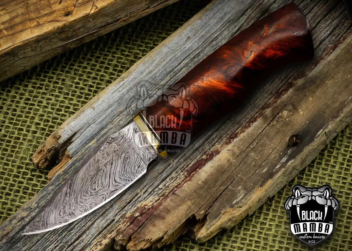 Cottonmouth - Damascus Skinning Knife, 9.2″ Overall