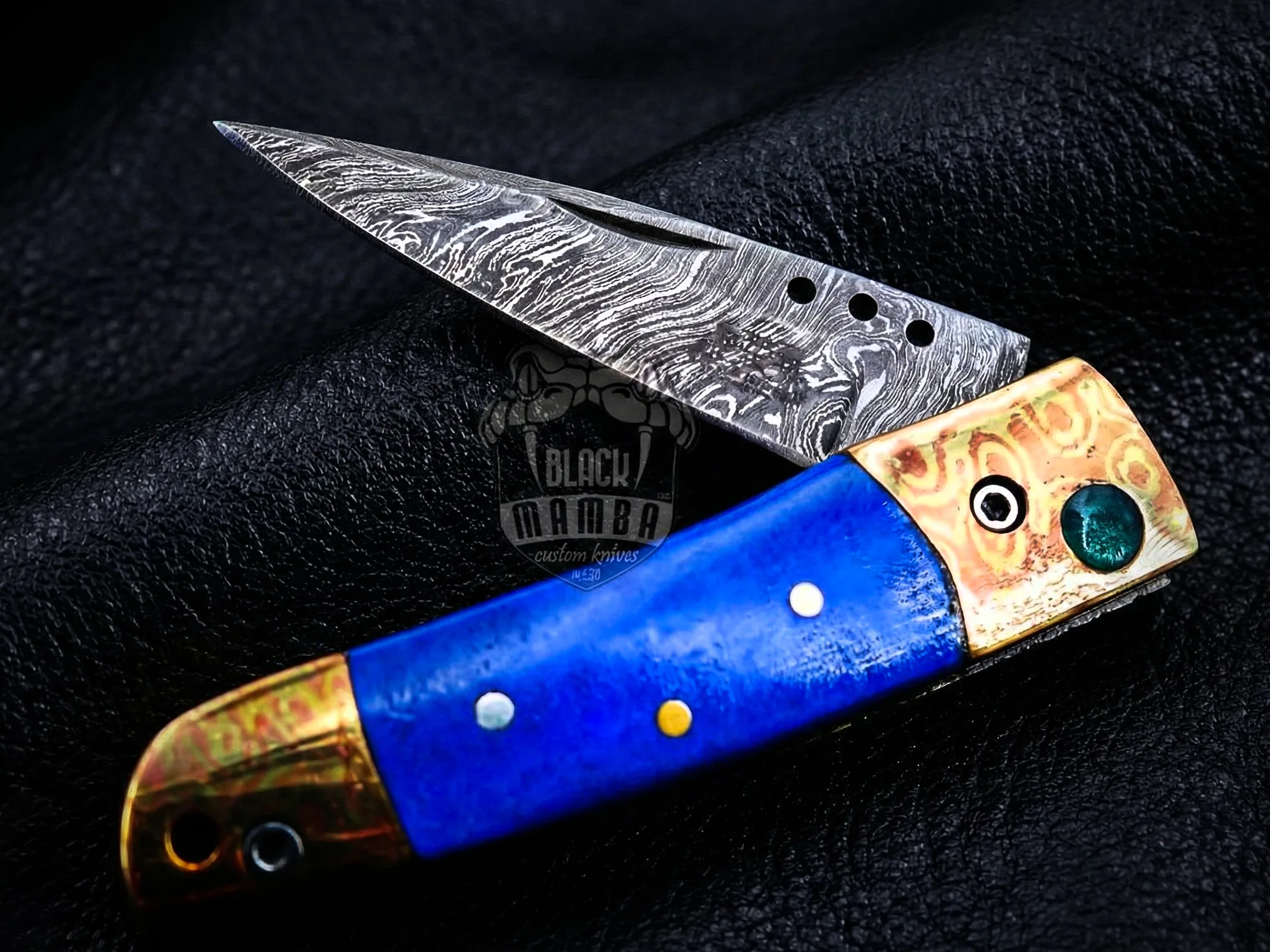 Poseidon - Damascus Folding Pocket Knife - view 9