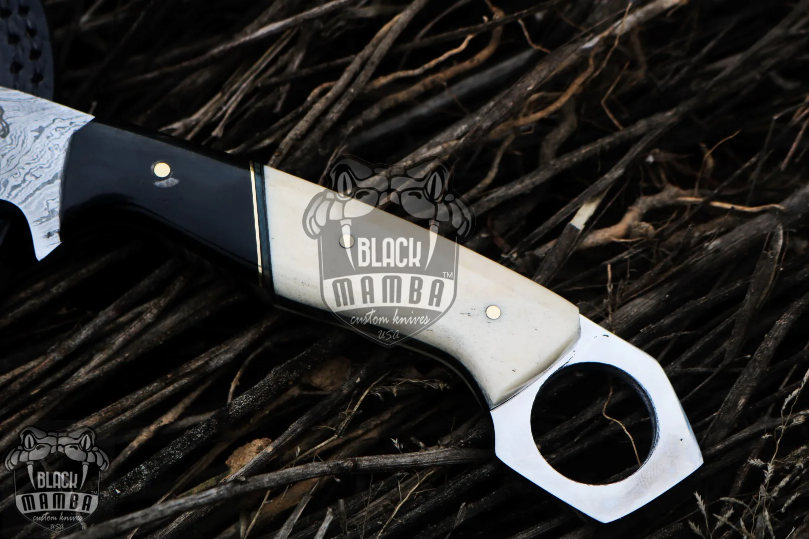 Octopus – Damascus Karambit, 8.7″ Overall - view 3