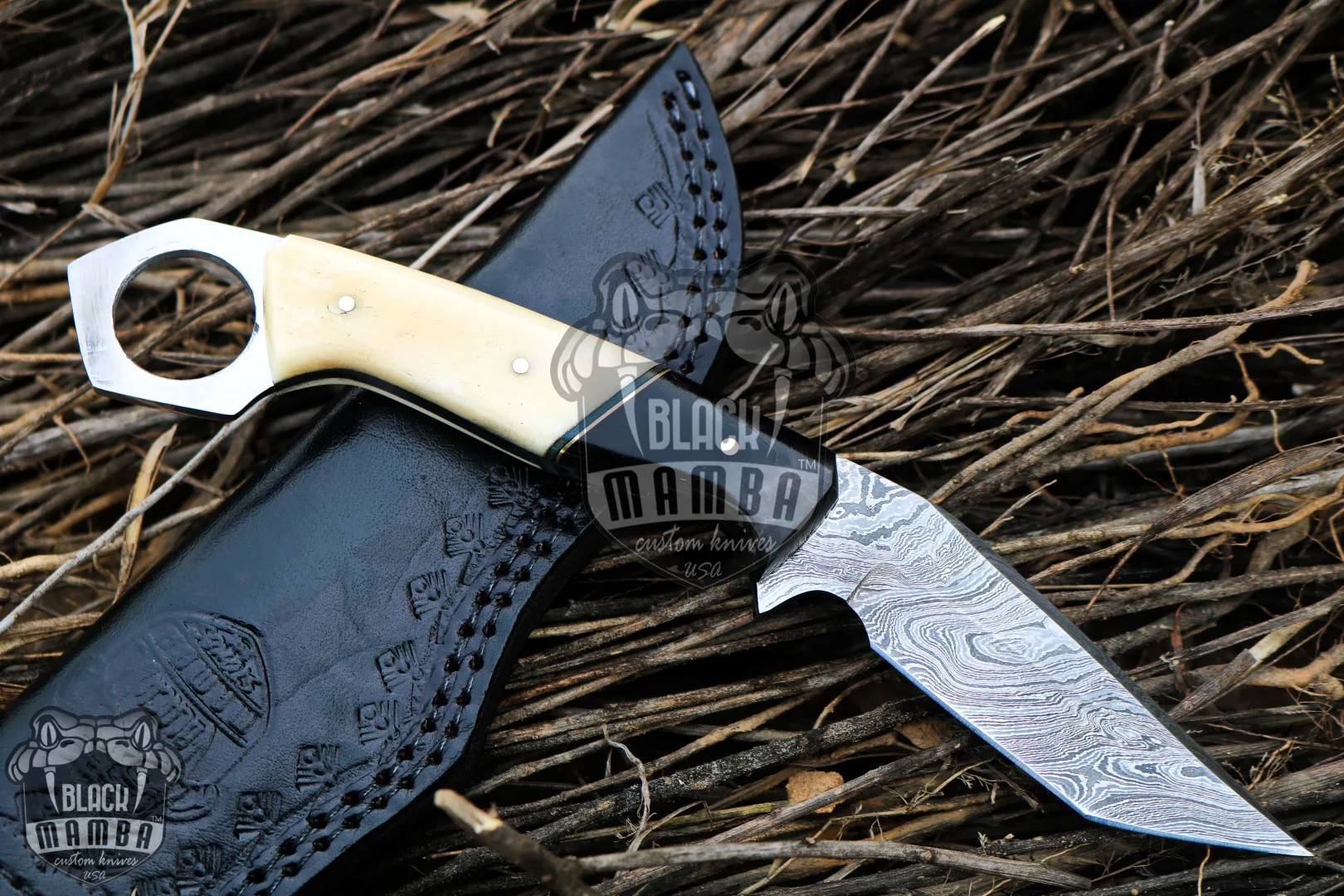 Octopus – Damascus Karambit, 8.7″ Overall - view 4