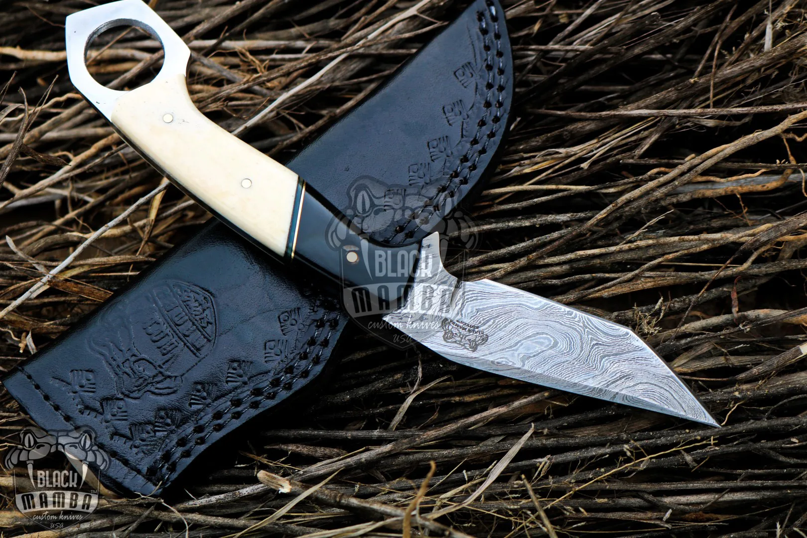 Octopus – Damascus Karambit, 8.7″ Overall - view 9