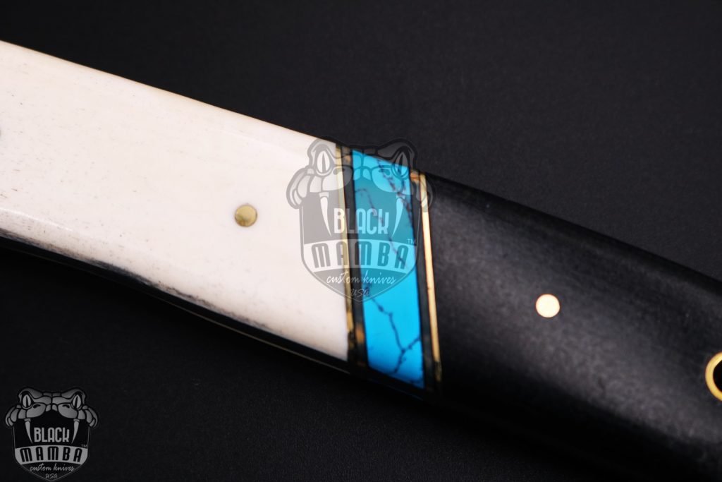 Bmk-704 Panda Cleaver Knife 12 Inches Long 7 Inches Blade 16.5 Ounce 440c stainless steel Black Coated Chef Cleaver Knife Hand Made Black Mamba Knives USA Made - Image 5