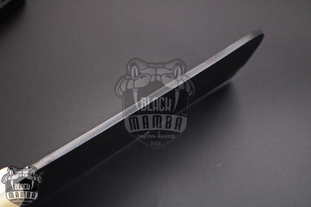 Bmk-704 Panda Cleaver Knife 12 Inches Long 7 Inches Blade 16.5 Ounce 440c stainless steel Black Coated Chef Cleaver Knife Hand Made Black Mamba Knives USA Made - Image 9