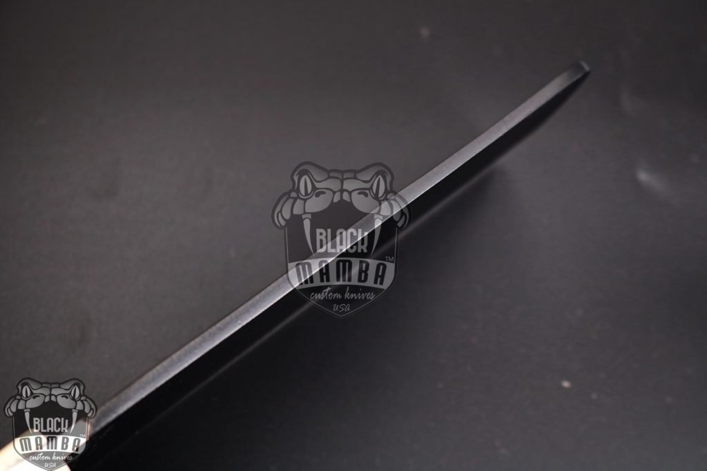 Bmk-627 Qinling panda 12 Inches Long 7 Inches Blade 16.5 Ounce 440c stainless steel Black Coated Chef Cleaver Knife Hand Made Black Mamba Knives USA Made - Image 11