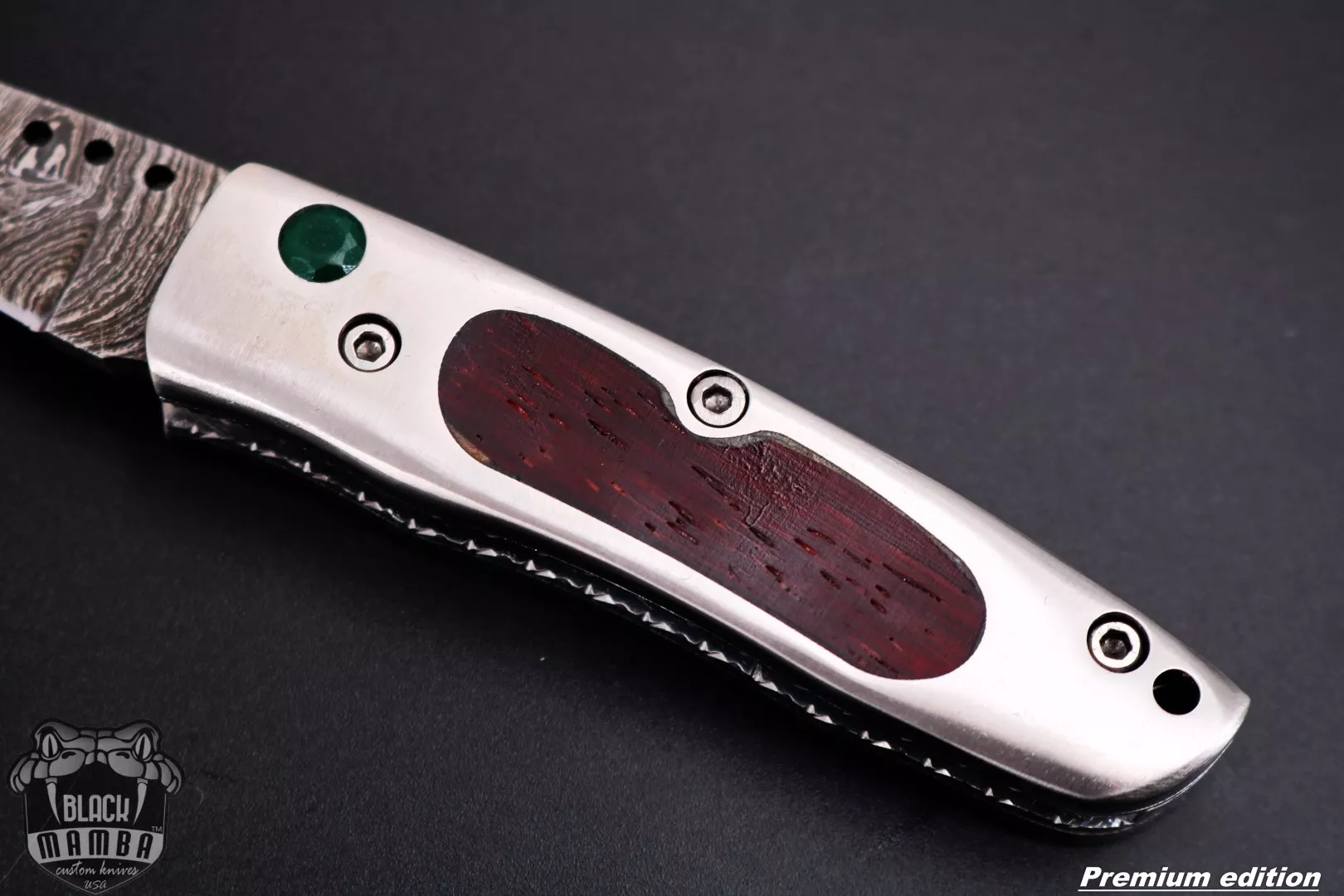 Athena - Damascus Folding Pocket Knife, 6″ Overall - view 5