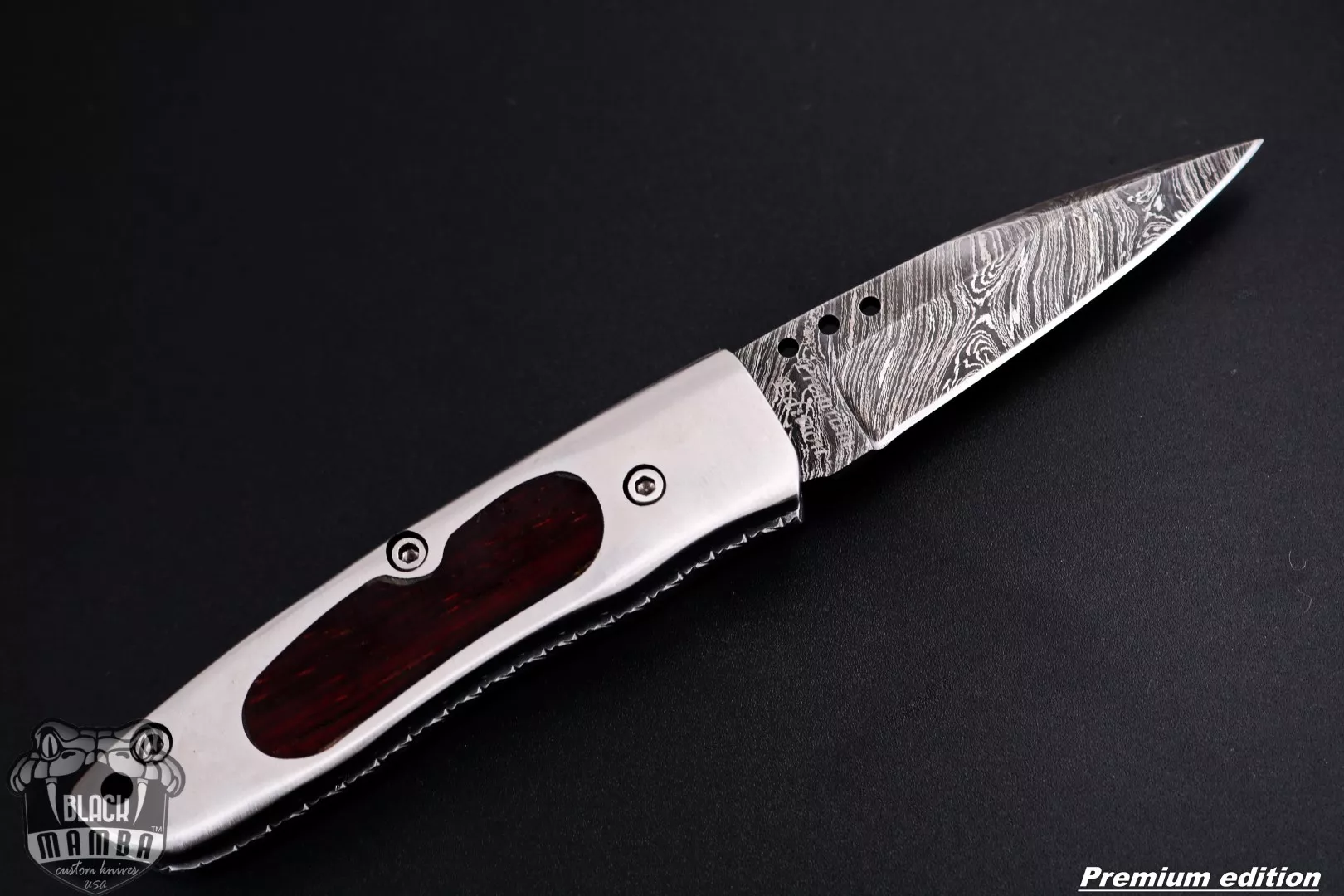 Athena - Damascus Folding Pocket Knife, 6″ Overall - view 6
