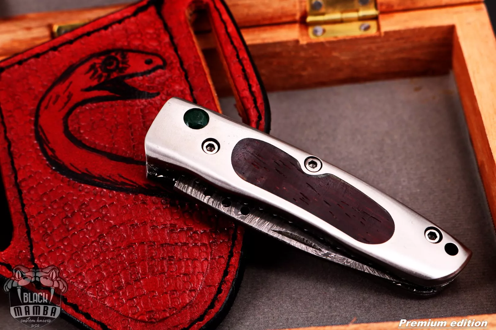 Athena - Damascus Folding Pocket Knife, 6″ Overall - view 10