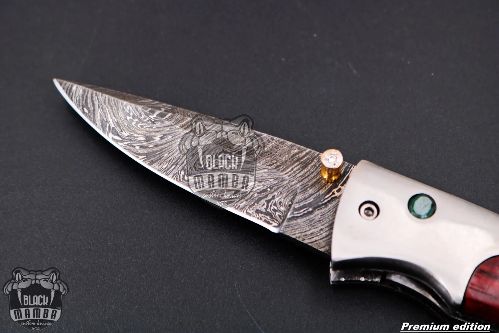 Hephaestus - Damascus Folding Pocket Knife, 7.5″ Overall - view 5