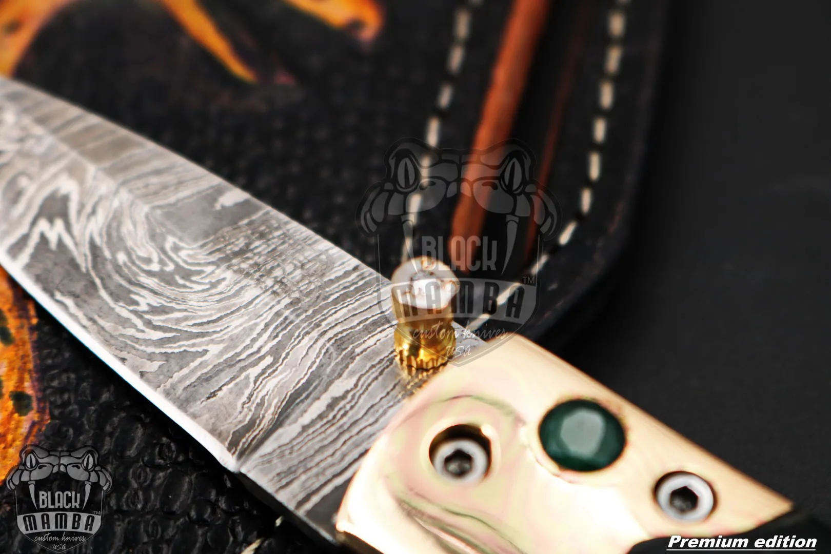 Mnemosyne - Damascus Folding Pocket Knife - view 7