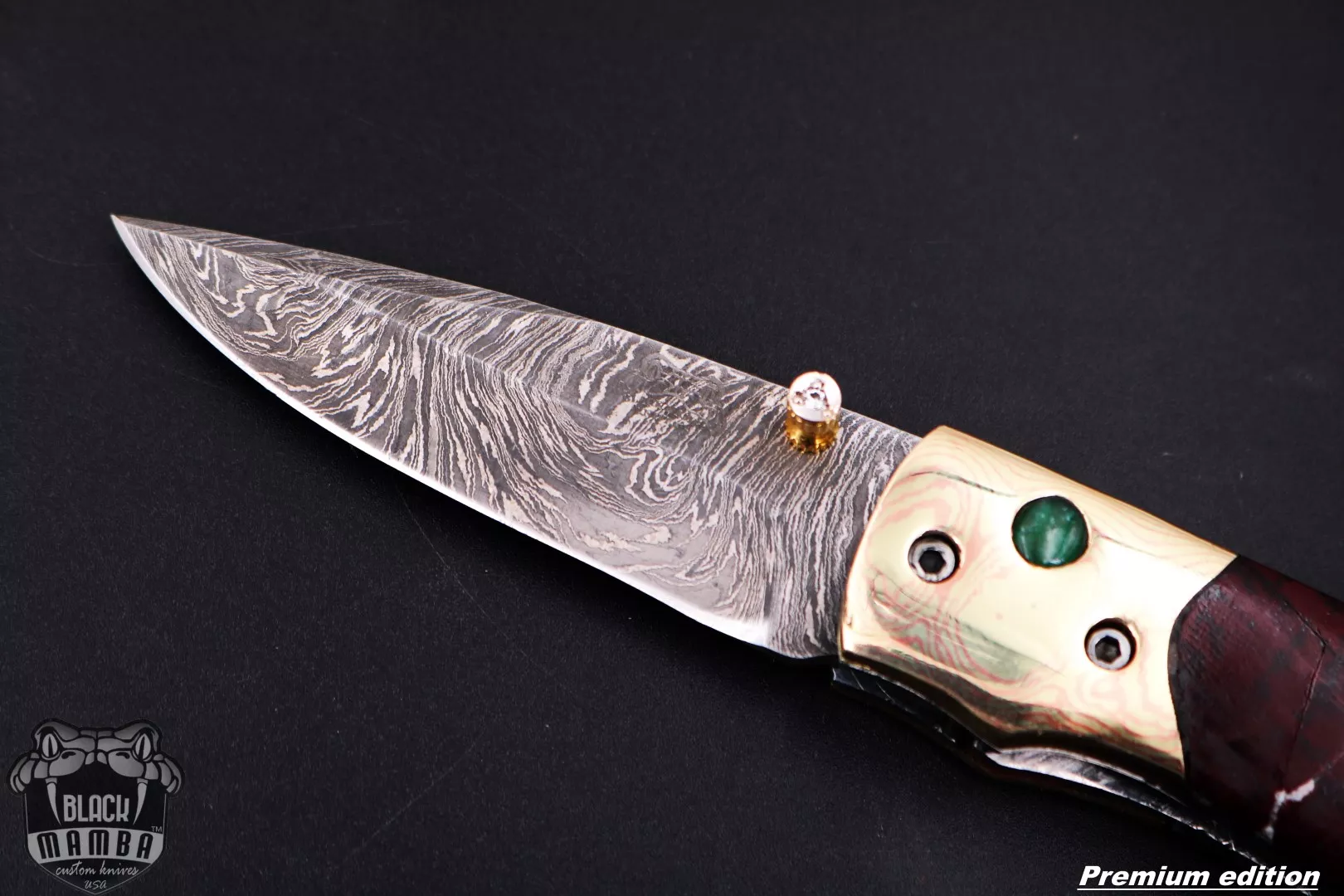Heracles - Damascus Folding Pocket Knife, 7″ Overall, Wood Handle - view 4