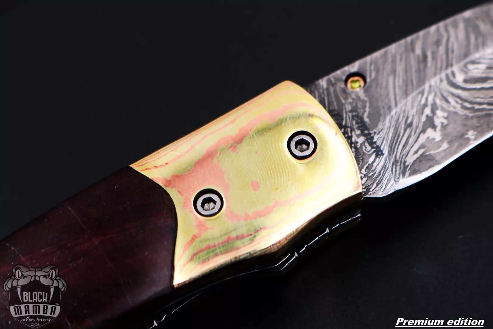 Heracles - Damascus Folding Pocket Knife, 7″ Overall, Wood Handle - view 7