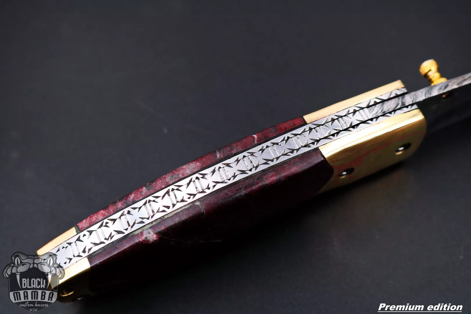 Heracles - Damascus Folding Pocket Knife, 7″ Overall, Wood Handle - view 9