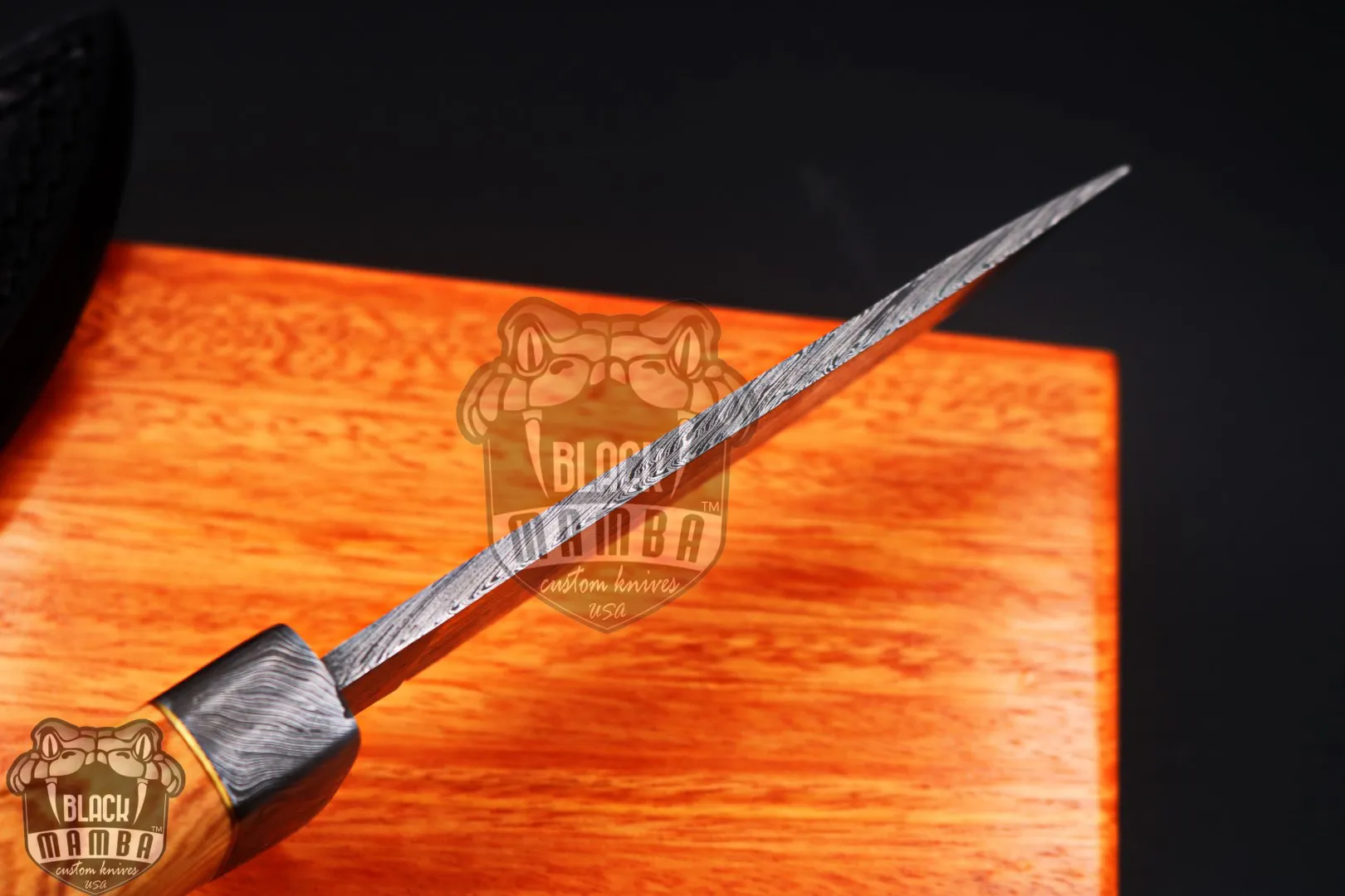 Burmese Pythons - Damascus Hunting Knife - view 8