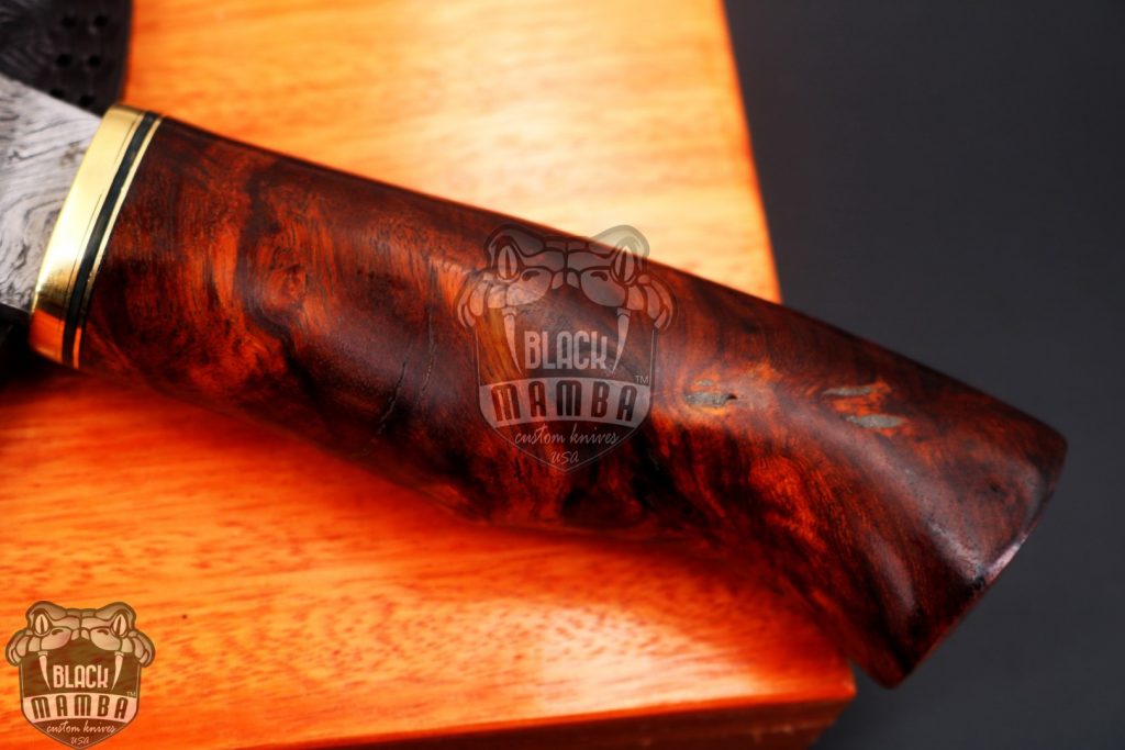 Bmk-172 Cottonmouth Knife Long 9.2 Blade 7 Ounce Damascus Steel Aero Blade Hunting Fixed Blade Knife Black mamba Hand Made World Class knives USA Made - Image 3