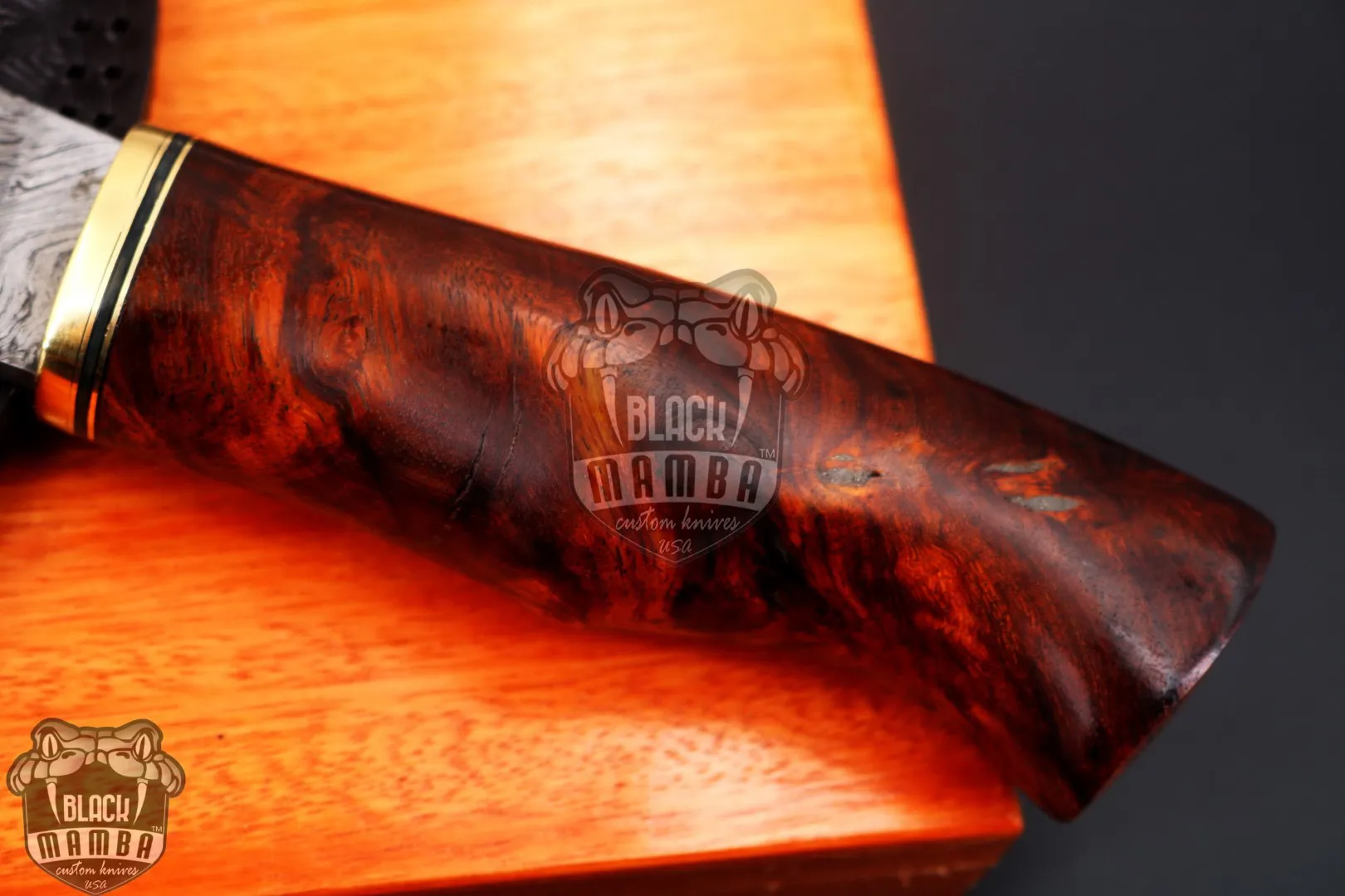 Cottonmouth - Damascus Skinning Knife, 9.2″ Overall - view 3