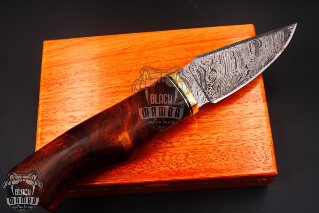 Bmk-172 Cottonmouth Knife Long 9.2 Blade 7 Ounce Damascus Steel Aero Blade Hunting Fixed Blade Knife Black mamba Hand Made World Class knives USA Made - Image 7