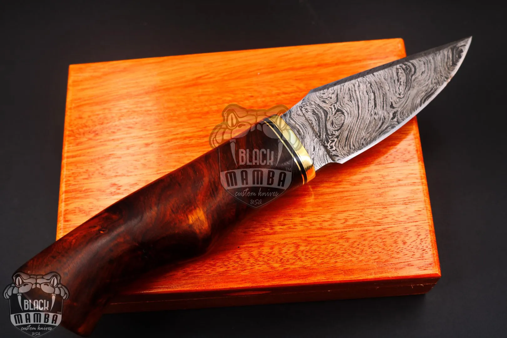 Cottonmouth - Damascus Skinning Knife, 9.2″ Overall - view 7