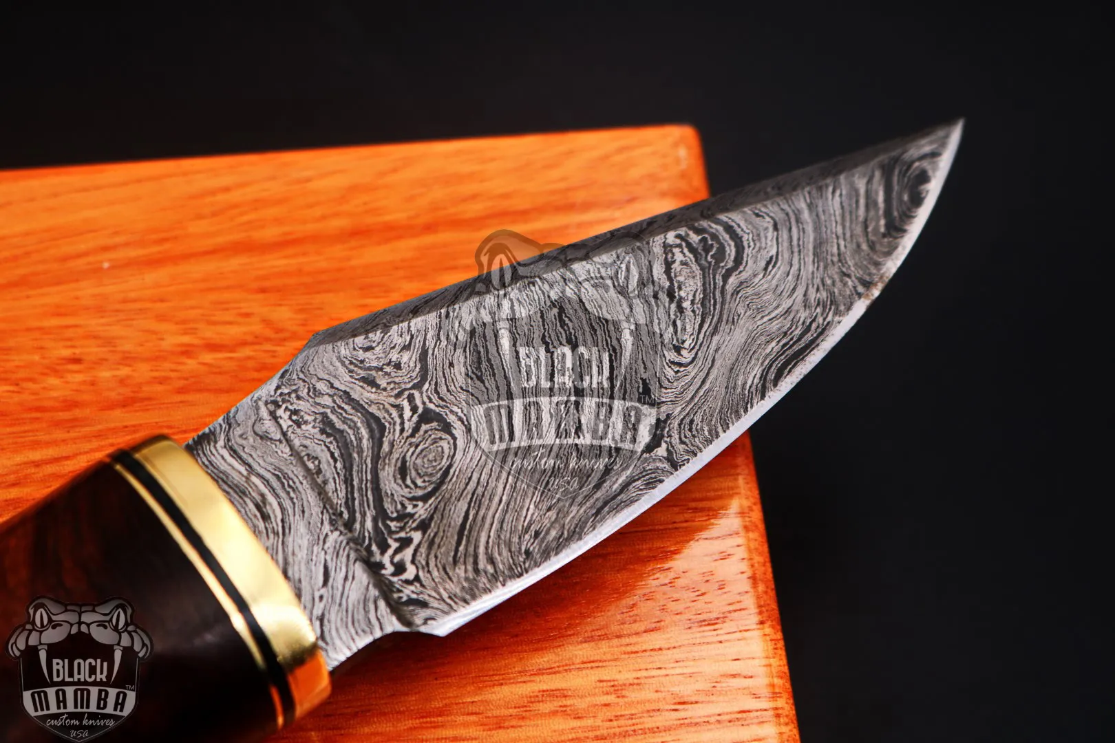 Cottonmouth - Damascus Skinning Knife, 9.2″ Overall - view 8