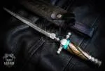 Stiletto - Damascus Hunting Knife, 15″ Overall