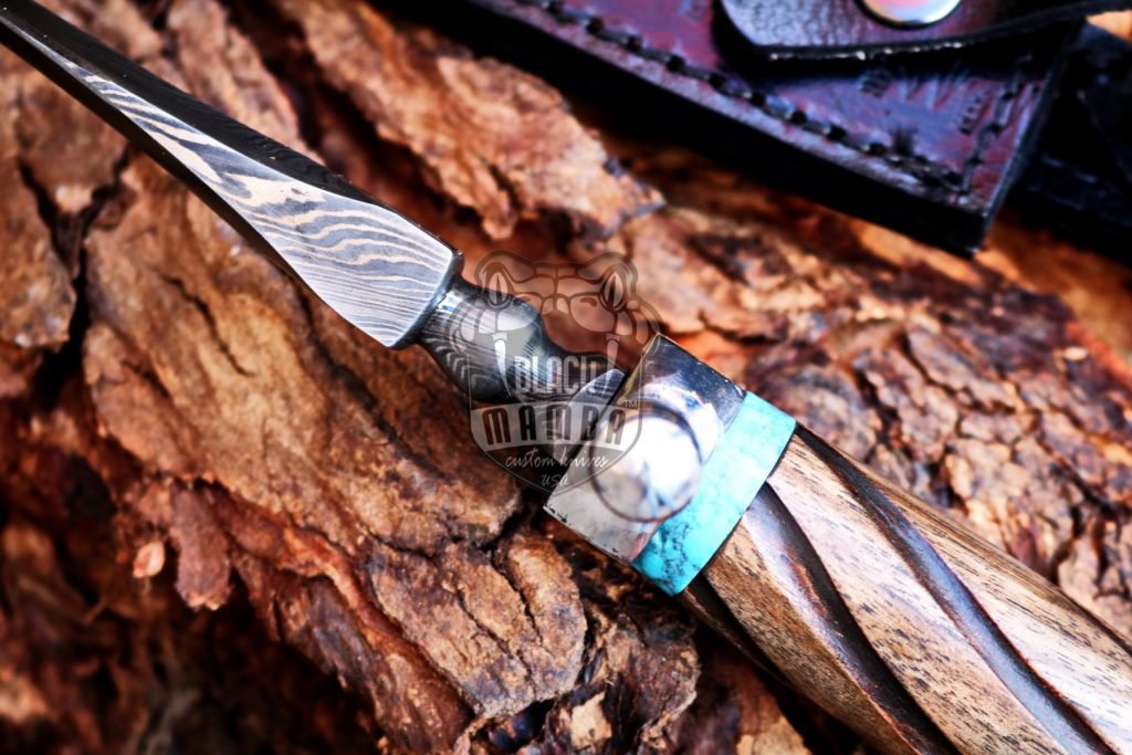 Bmk-639 Damascus Stiletto Knife 15 Inches long Damascus Steel dagger blade Black mamba knives USA Made - Image 8
