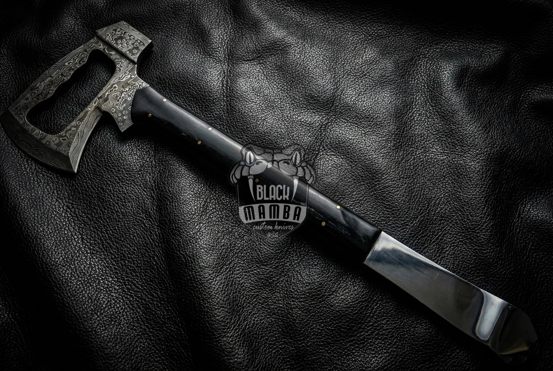Black Kite - Damascus Tomahawk Axe, 18″ Overall - view 6