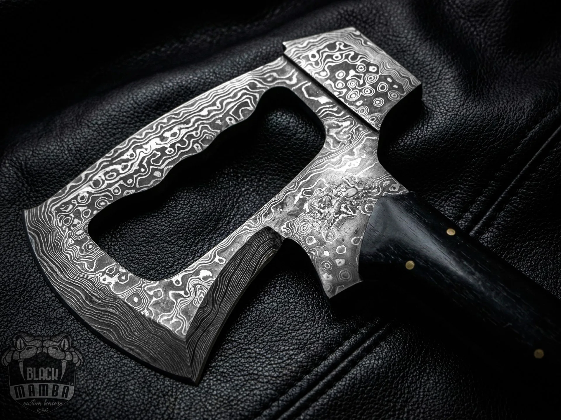 Black Kite - Damascus Tomahawk Axe, 18″ Overall - view 5