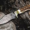Bmk-177 Timber Rattlesnake Damascus Knife 11 Inches Long 6 Inches Blade 14 Ounce Damascus Hunting Fixed Blade Survival Knife Hand Made World Class Knives
