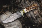 Bmk-177 Timber Rattlesnake Damascus Knife 11 Inches Long 6 Inches Blade 14 Ounce Damascus Hunting Fixed Blade Survival Knife Hand Made World Class Knives